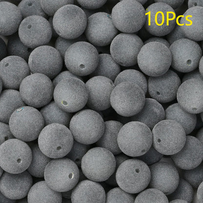 Frosted Round Acrylic Beads