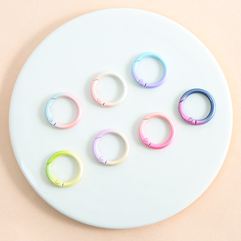 20PCS 25×19mm Gradient Spring Gate O-Ring Buckle Set