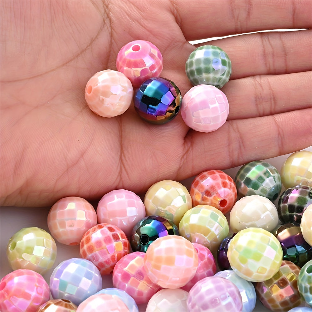 UV Faceted Round Acrylic Beads