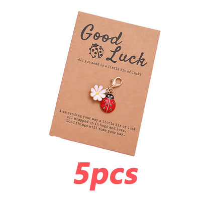 Ladybug Wish Card Keychains