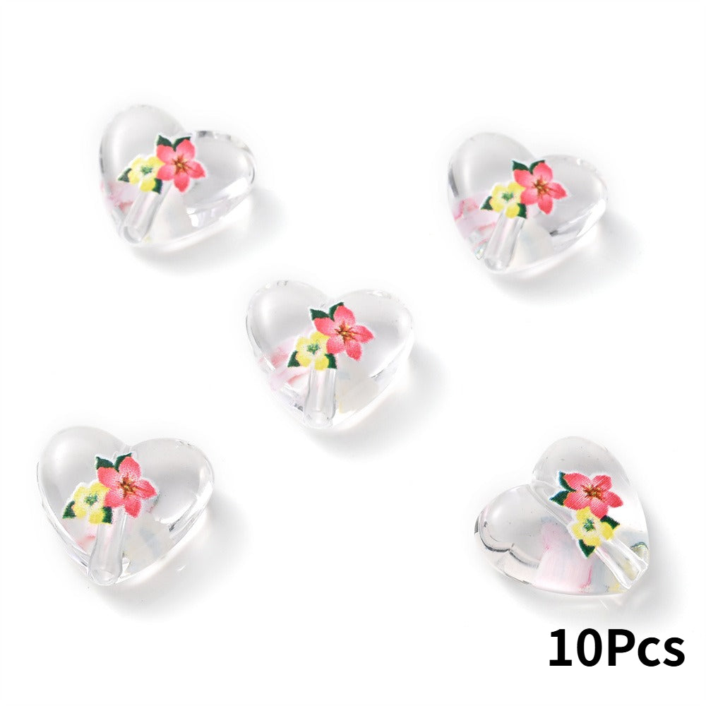 Transparent Acrylic Flower Beads