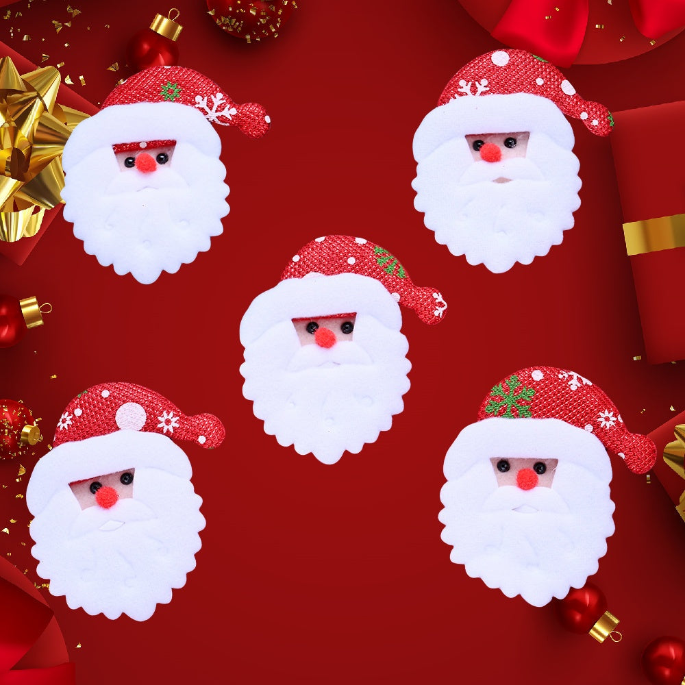 10PCS Christmas Santa Claus & Reindeer Embroidered Patch Set
