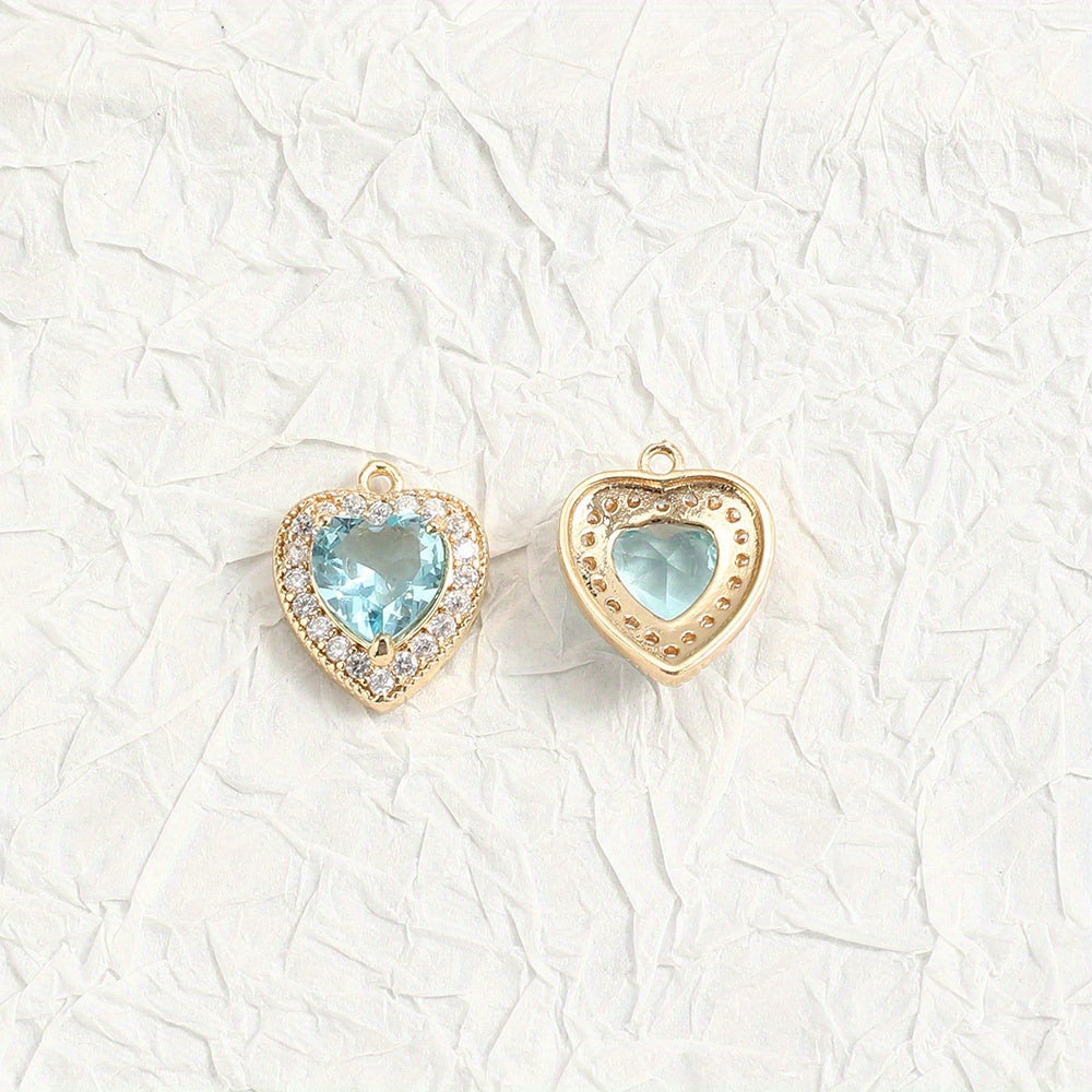 Vintage Heart Glass Pendants