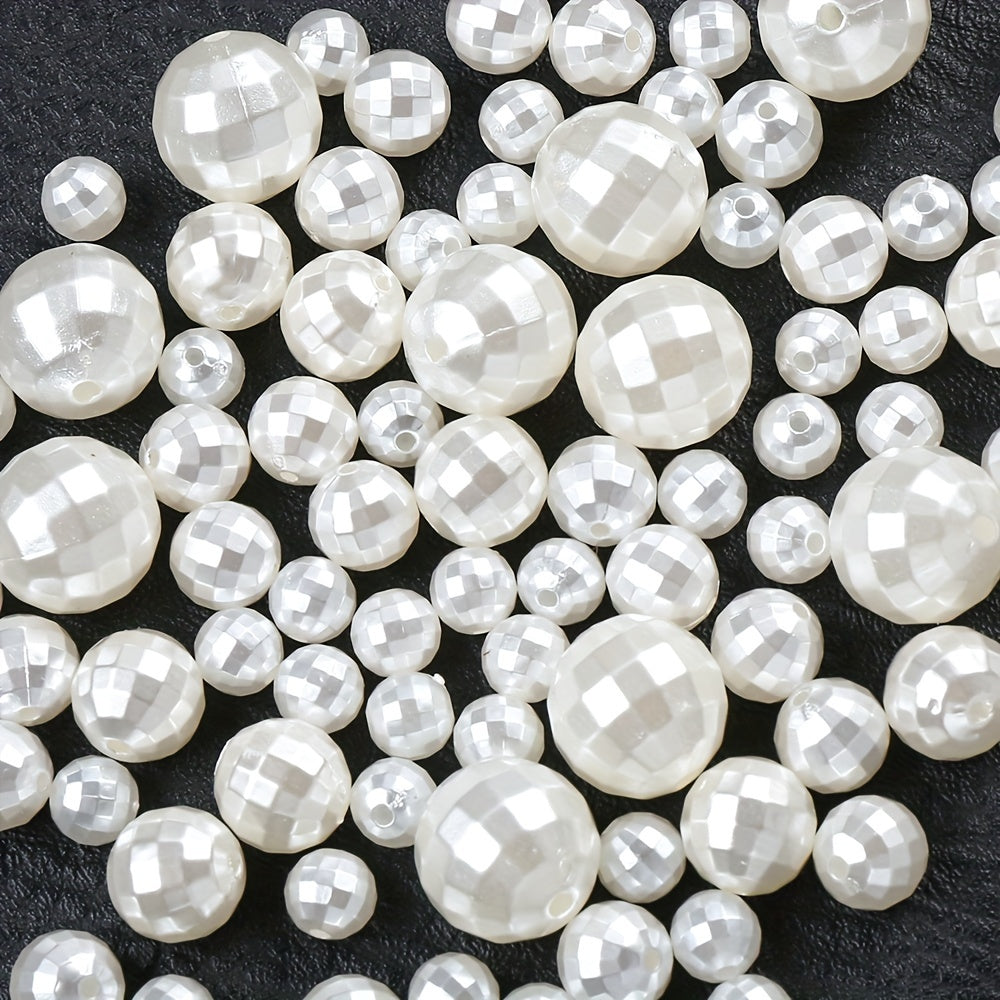 White Acrylic Ball Beads