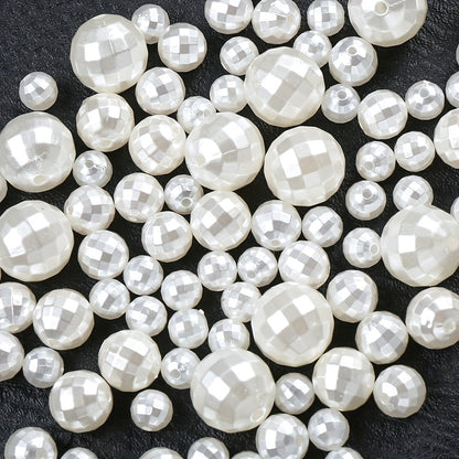 White Acrylic Ball Beads