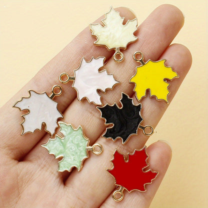 10PCS Alloy Maple Leaf Pendant Set