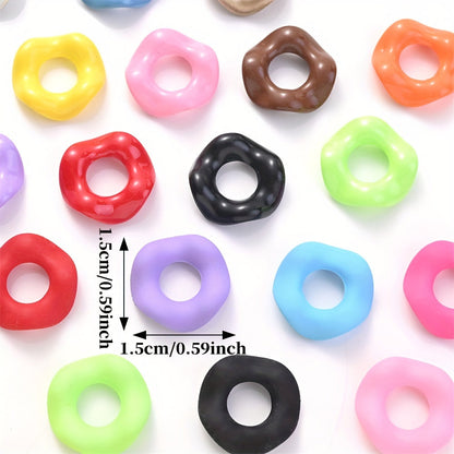Glossy Matte Irregular Acrylic Beads