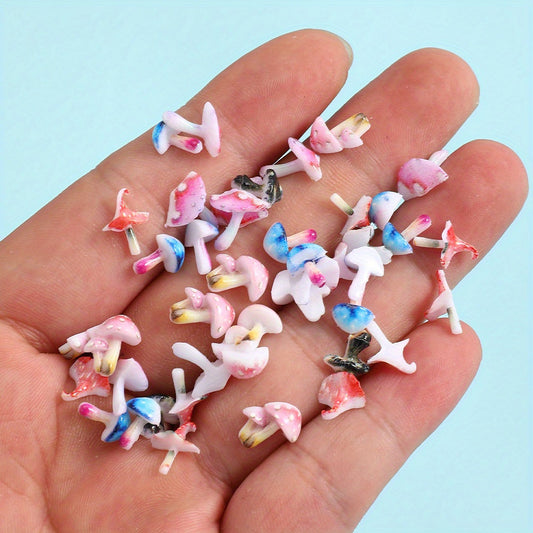Mini Mushroom Nail Art Beads