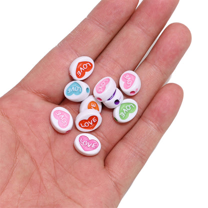 Colorful Heart Love Letter Beads