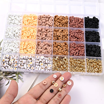 Polymer Clay Letter Bead Jewelry Making Kit