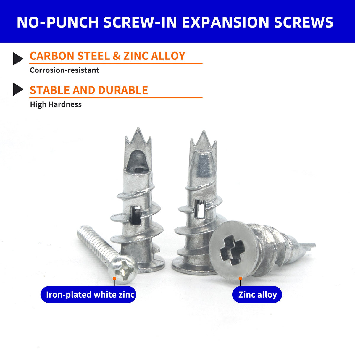 Zinc Alloy Hollow Wall Anchor Set