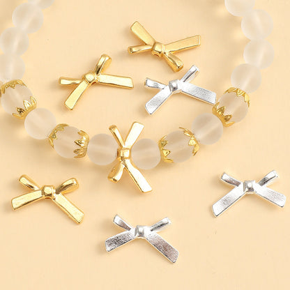 Gold & Silver Bow Alloy Beads