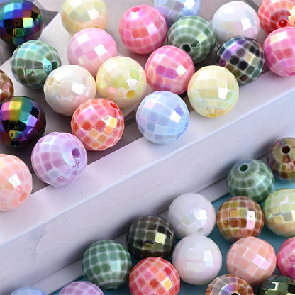 UV Faceted Round Acrylic Beads