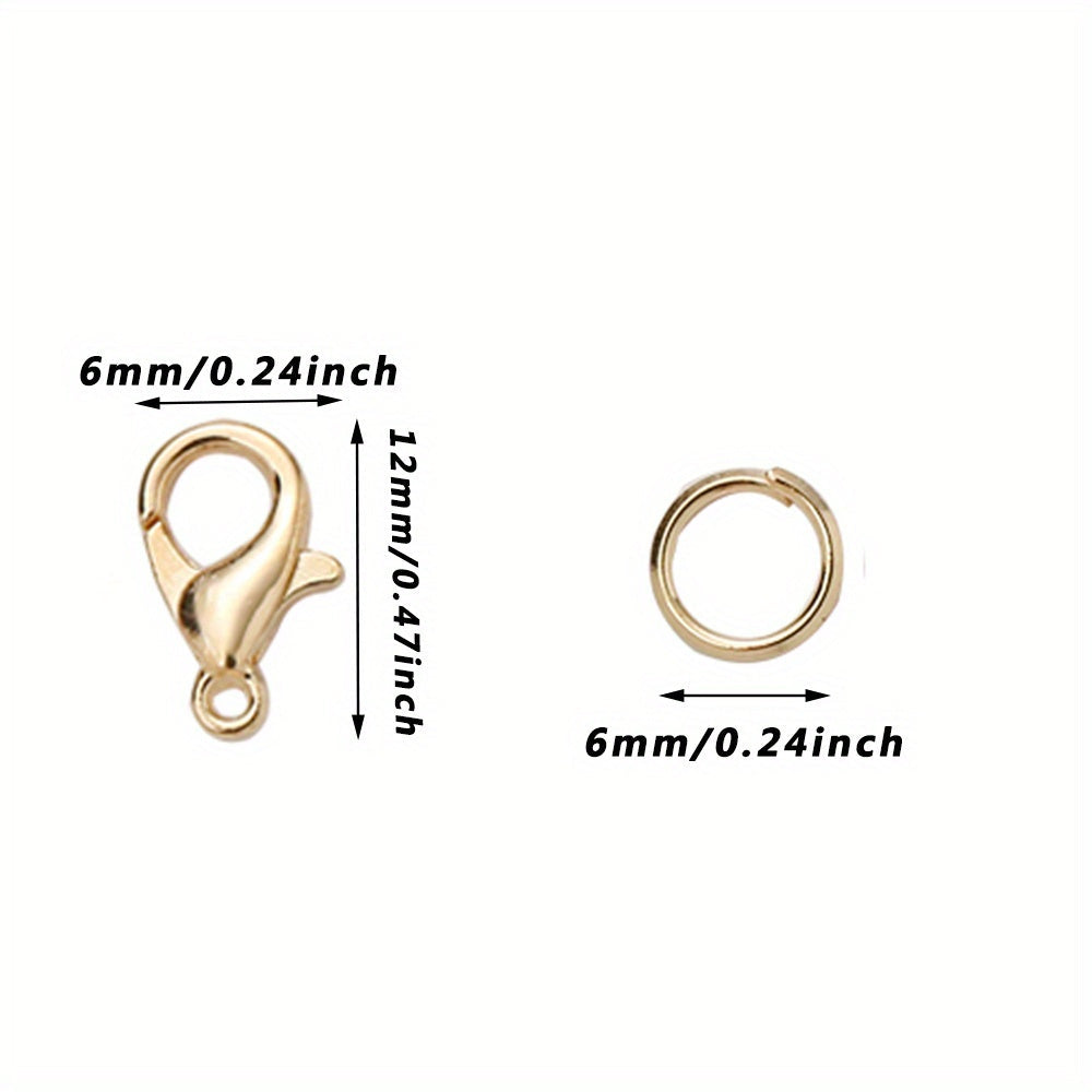 500-Piece Gold and Silver Lobster Clasp & Jump Ring Set