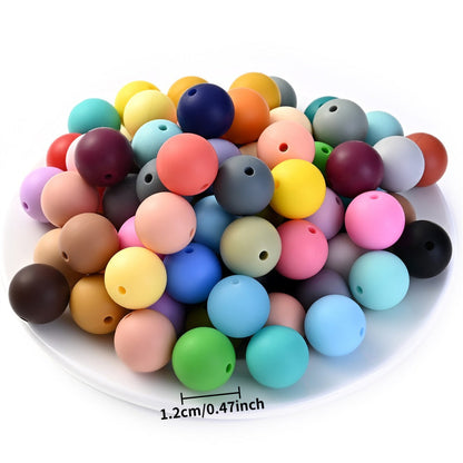 12 mm Round Silicone Beads