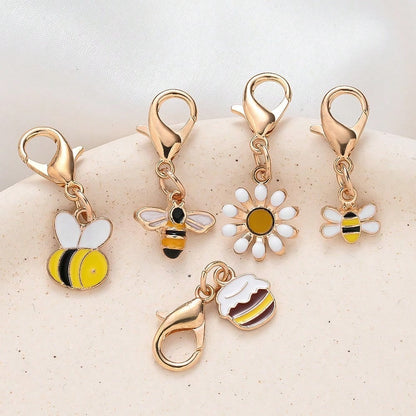 Summer Yellow Enamel Charm Set