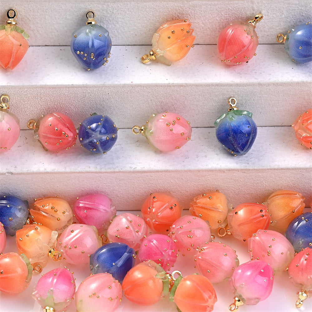 Acrylic Flower Bud Charms