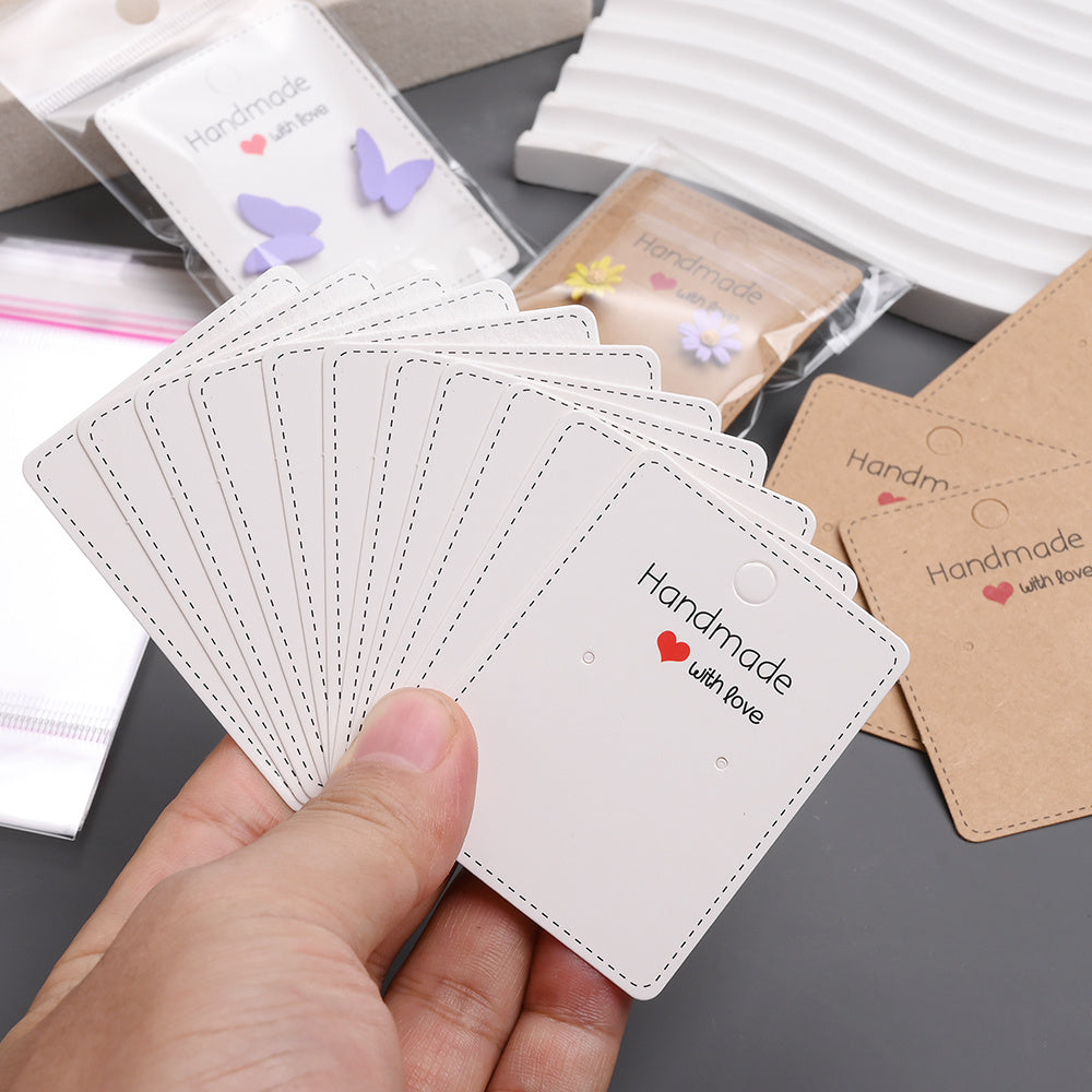Handmade With Love Earring Display Cards