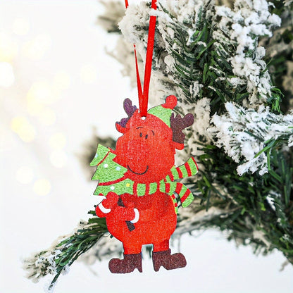Wooden Merry Christmas Decorative Pendant