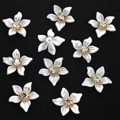 White Flower Acrylic Patches