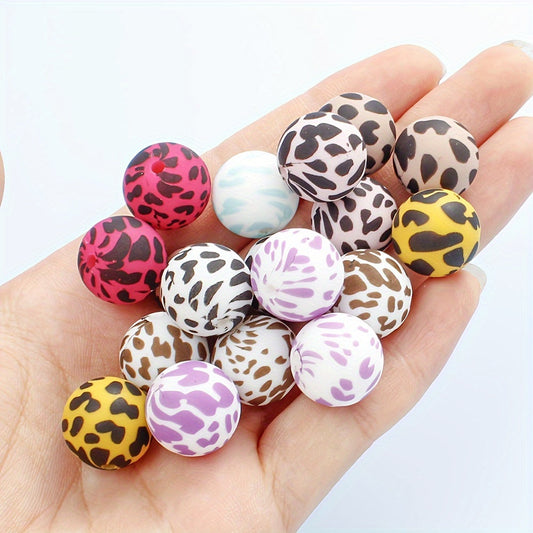 Cow Printed Silicone Beads