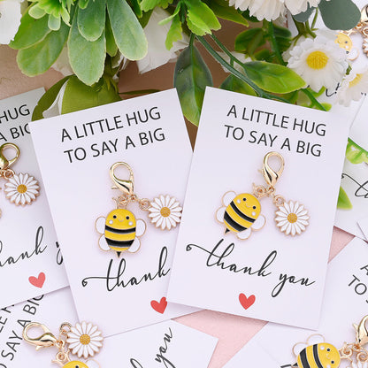 5/10-Set Bee & Daisy Flower Keychain Gift Set