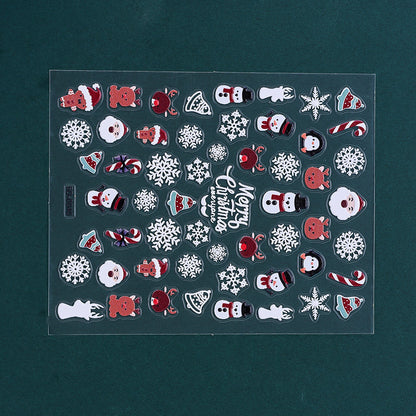 Christmas 5D Relief Nail Art Stickers