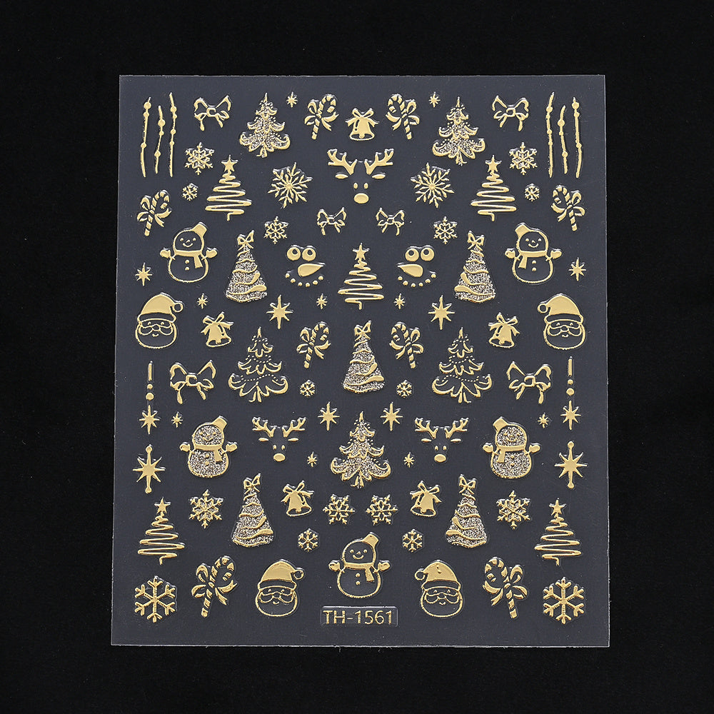 Gold Pattern Manicure Stickers