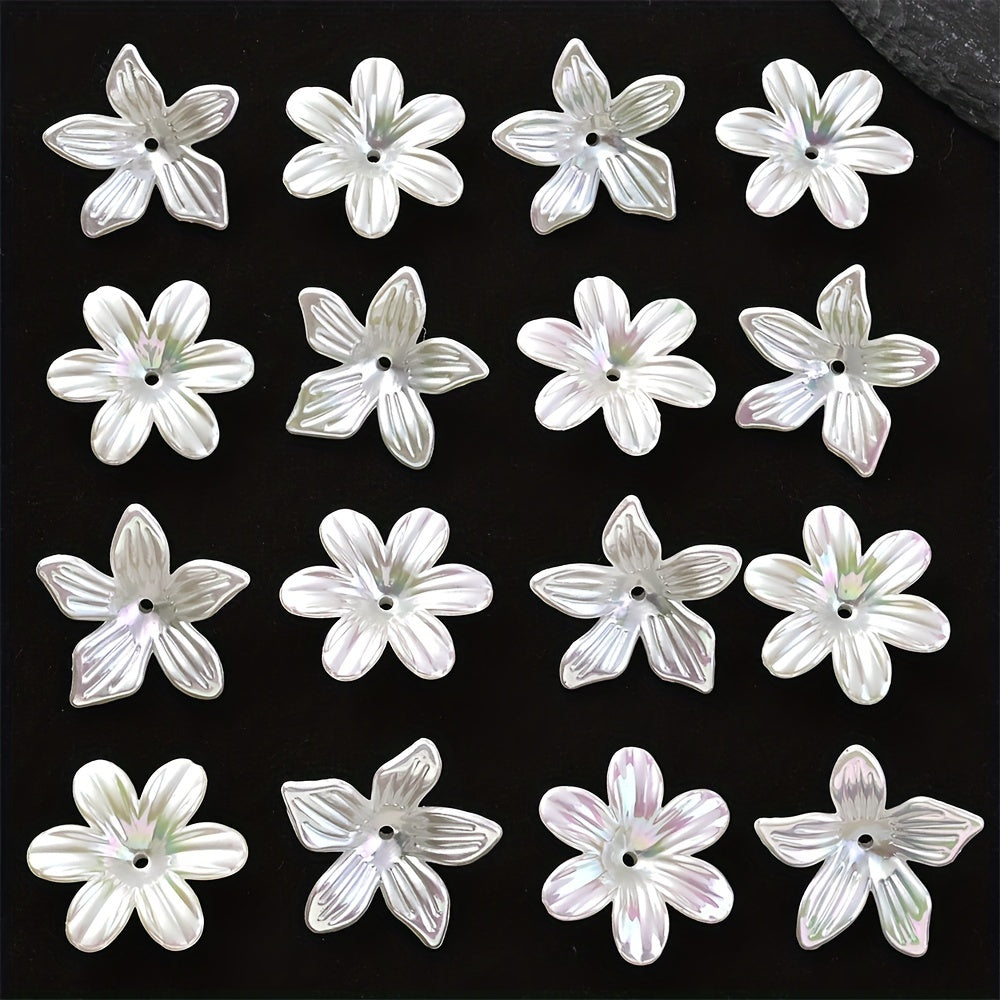 10PCS 25/26mm AB Flower Acrylic Bead Set