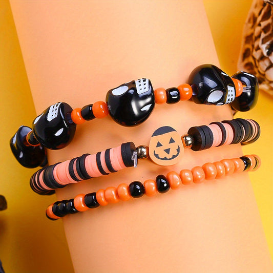 Halloween Beaded Bracelet Set