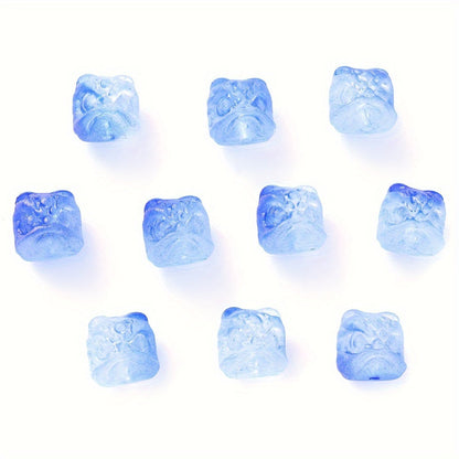 Frosted Lion Head Acrylic Beads