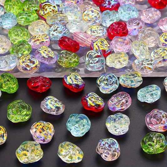 Multi-Color Rose Glass Beads