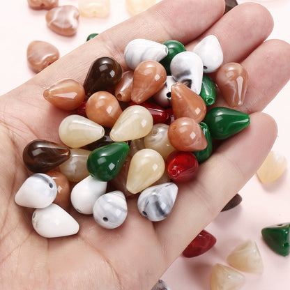 Two-Color Marble Acrylic Beads