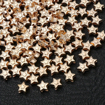 100PCS 6×7mm Star-Shaped Plastic Bead Set