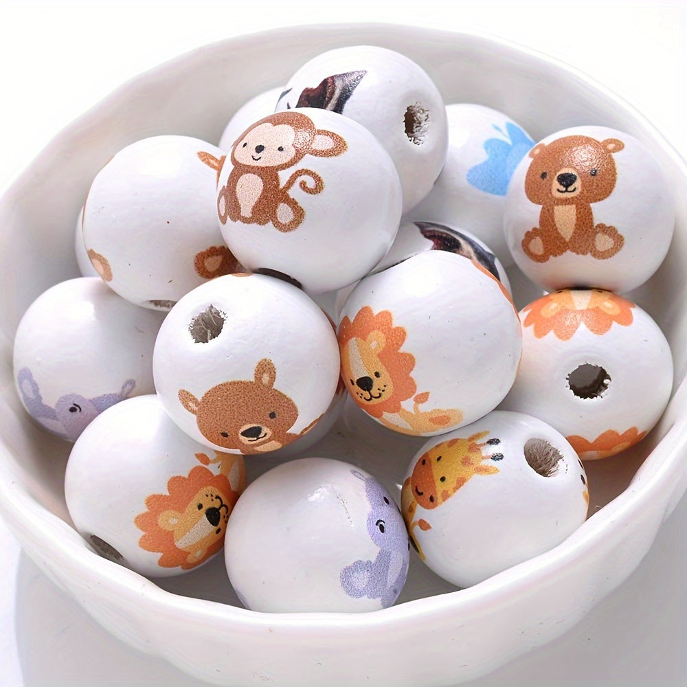 Christmas Wooden Santa & Tree Beads