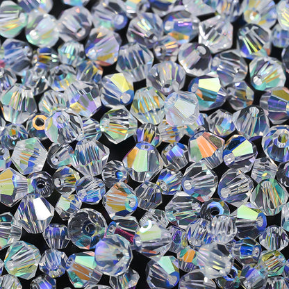 3/4 mm AB Glass Rhombus Beads