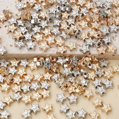 100PCS 6×7mm Star-Shaped Plastic Bead Set