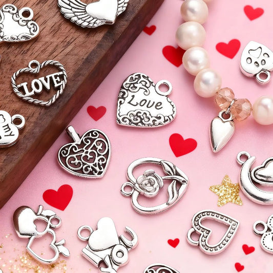 Vintage Metal Heart Pendants