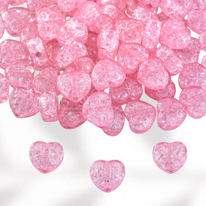 Acrylic Heart-Shaped Spacer Beads