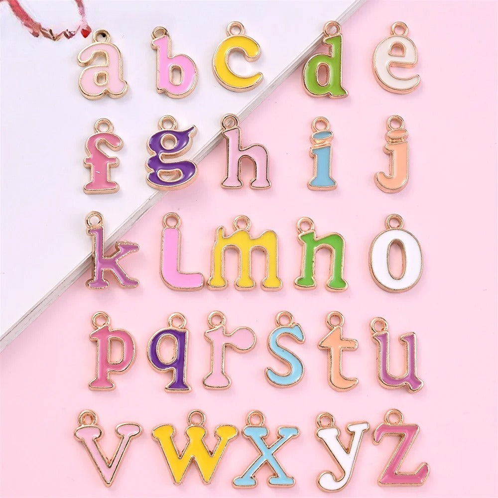 A-Z Alphabet Enamel Alloy Charms
