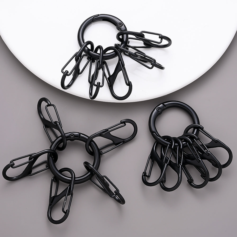 Black Alloy Double-Head Key Rings