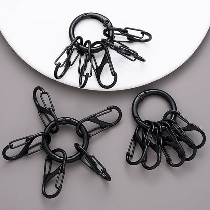 Black Alloy Double-Head Key Rings