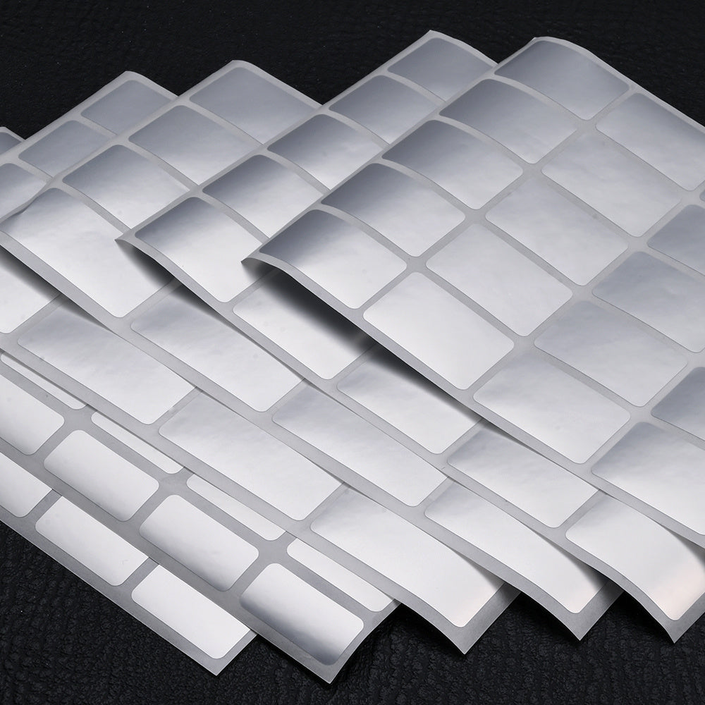 Silvery Waterproof Label Stickers