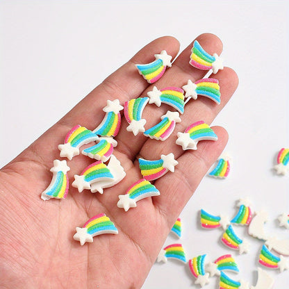 Rainbow Star Resin Patches