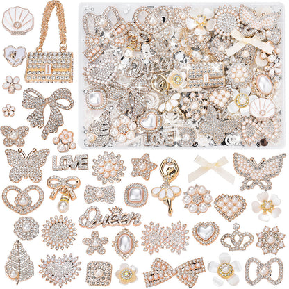 Mixed Pink Rhinestone Flatback Embellishment Set