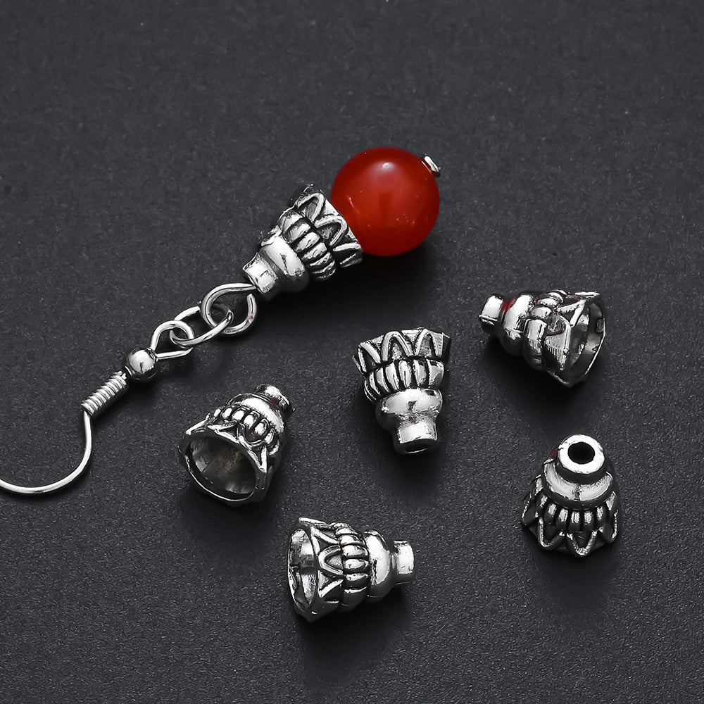 Tibetan Silver Alloy Flower Bead Caps