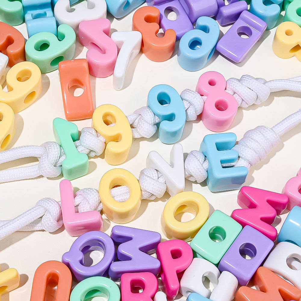500G Bulk Alphanumeric Acrylic Bead Mix