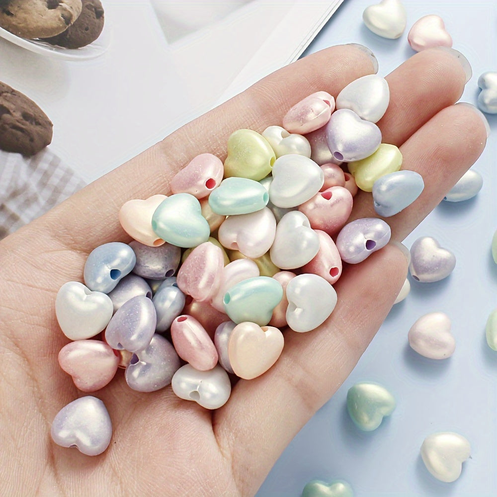 Macaron Color Love Acrylic Beads