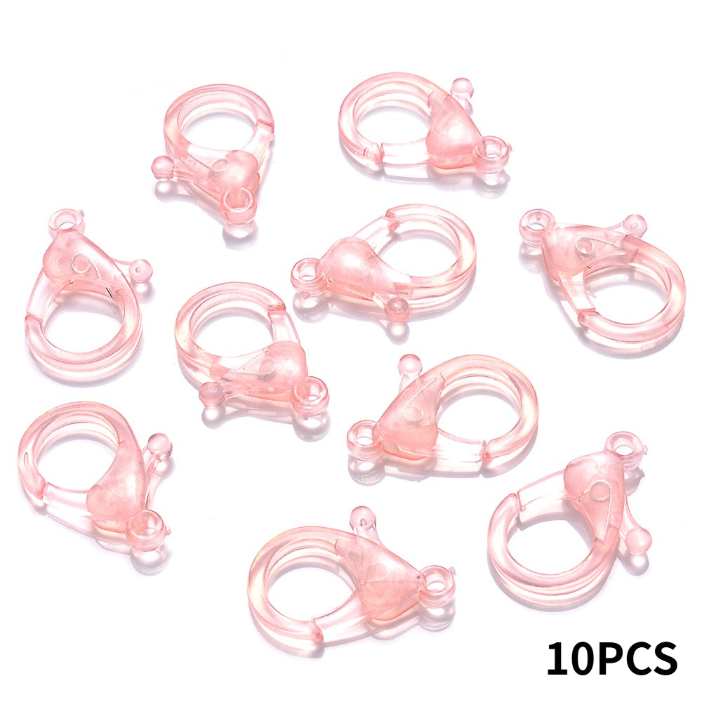Clear Pink Lobster Clasps