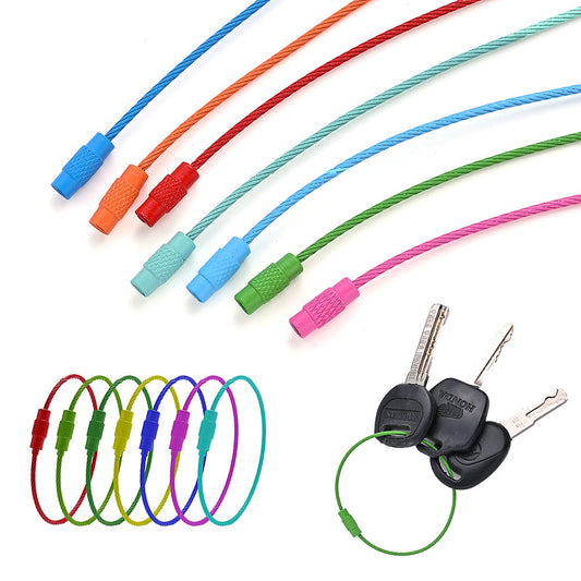 30-Piece 5 cm Large Round Keychain Rings
